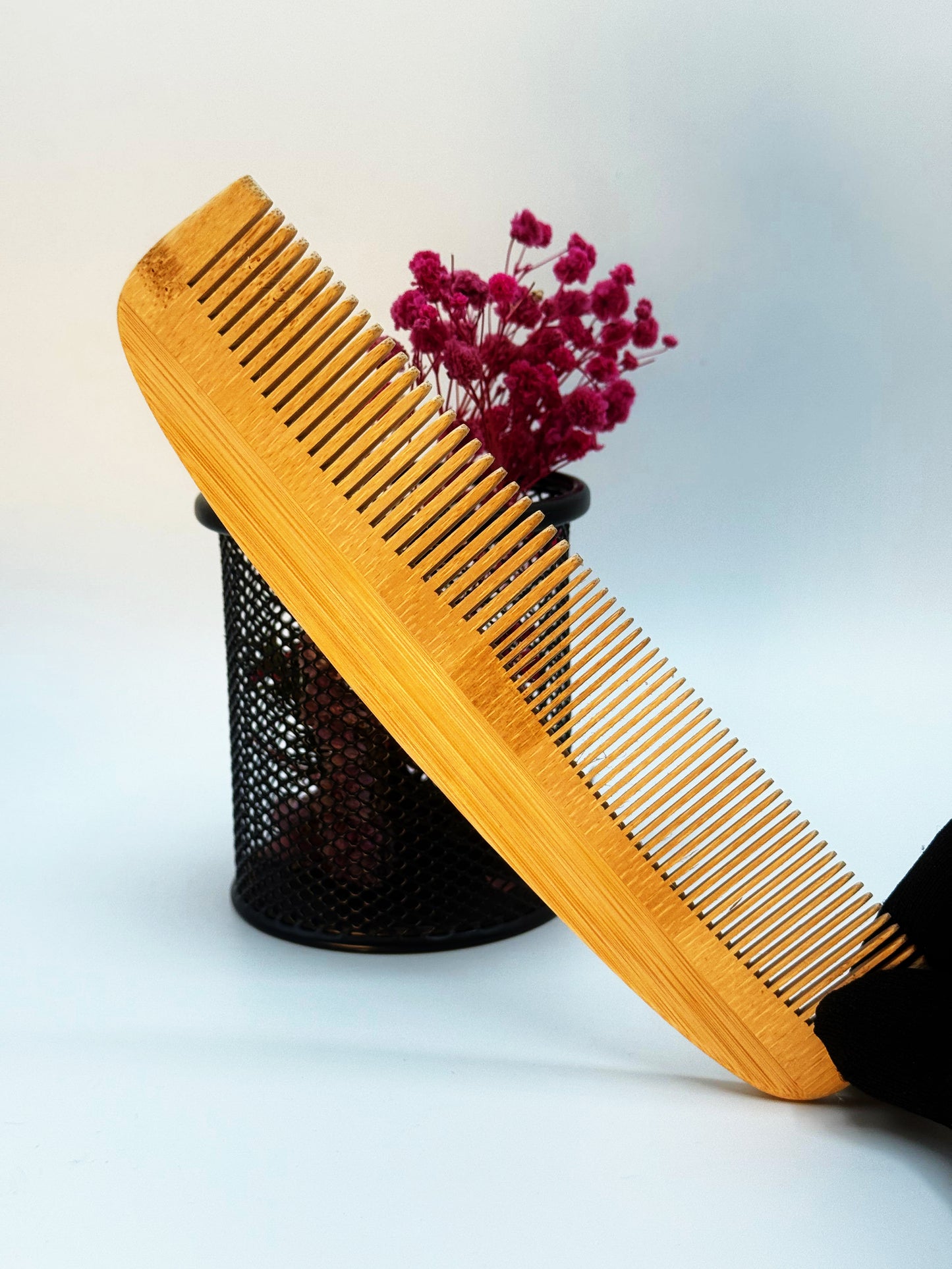 Anti Frizz Wooden Comb Set - Fine , Wide & Dual Teeth