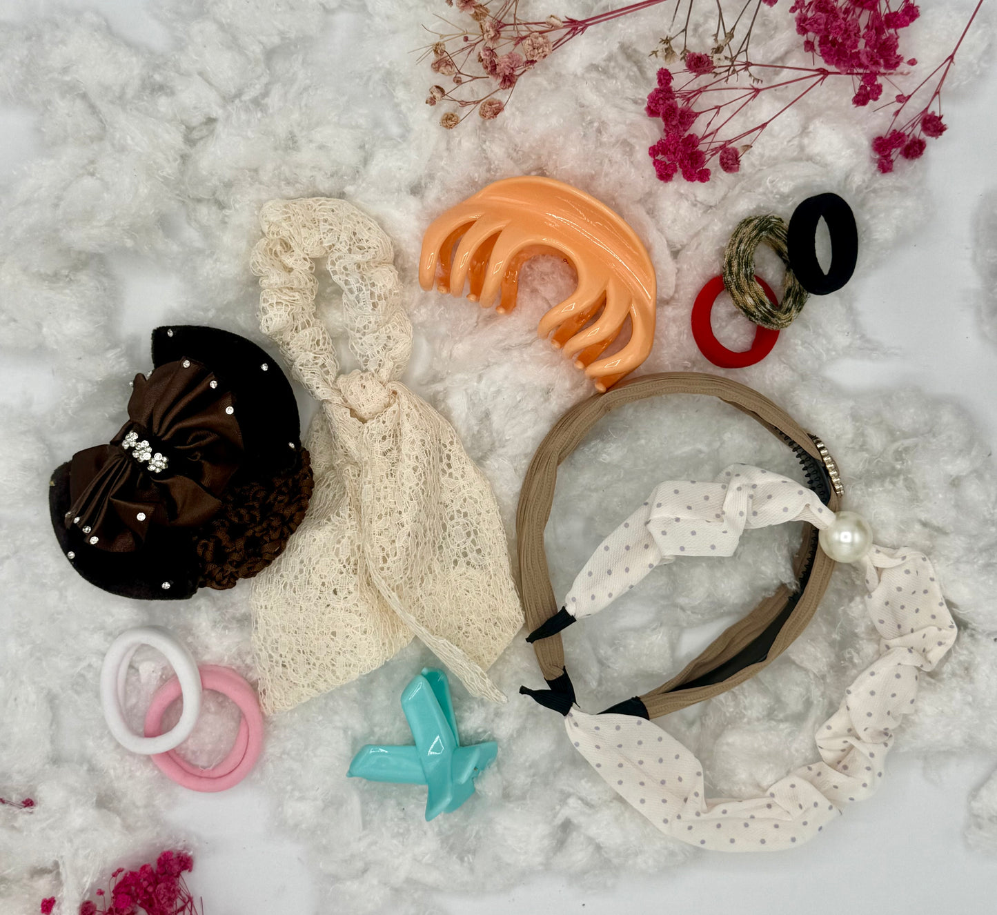 Herbaluxe Hair Styling Essentials Set – Claws, Headbands, Scrunchies & Hair Ties (11pcs)
